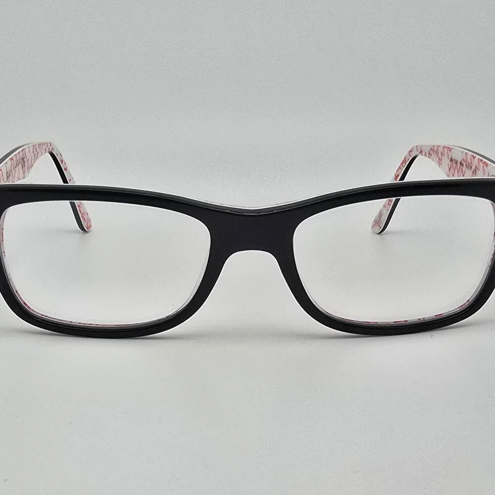 Ray-Ban RB5228 5014 Black on White Kids Eyeglasses Frame w/ Flexhinge and Case